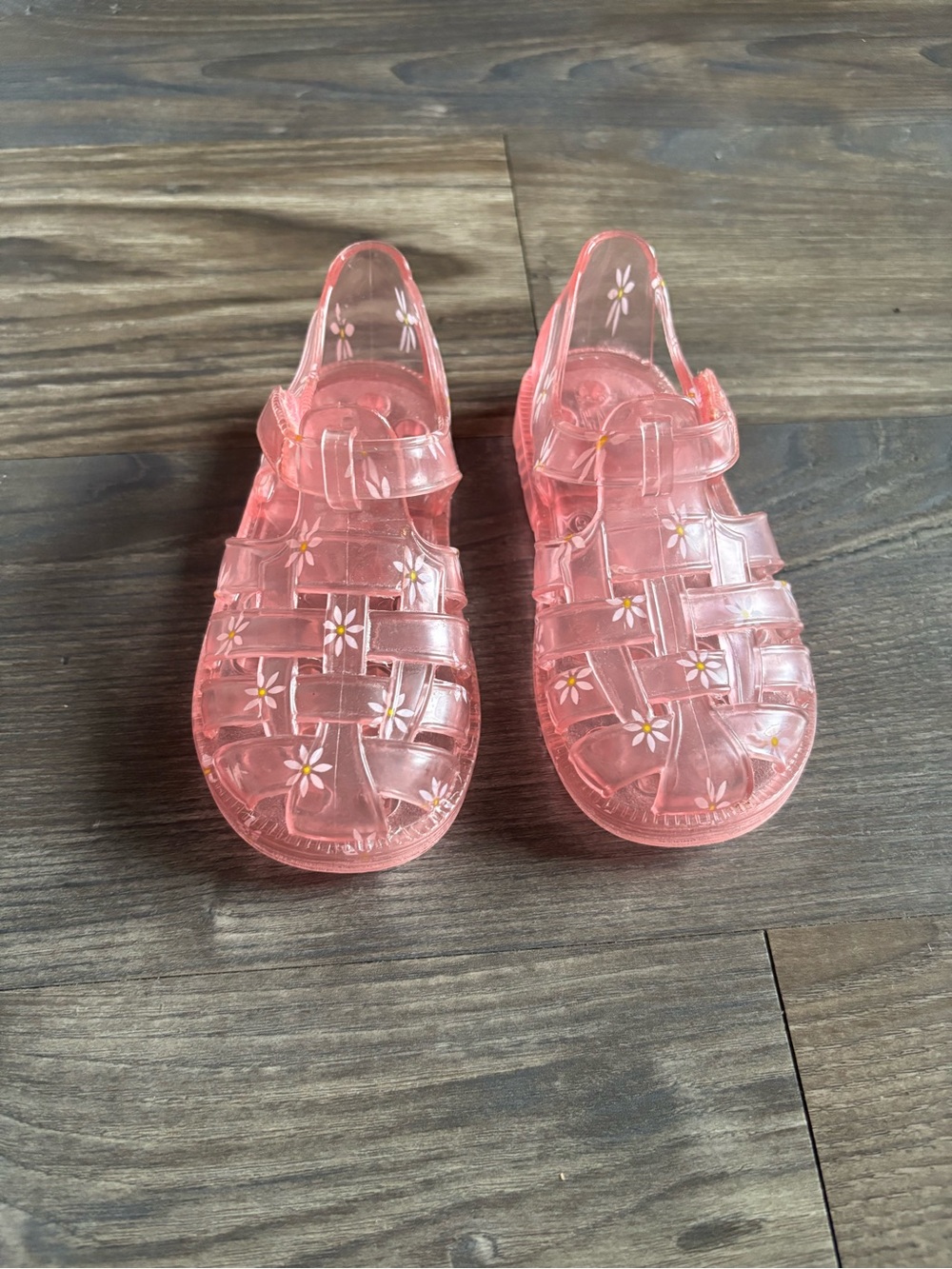 GAP Toddler Flower Jelly Sandals with Daisy print - Size 6c